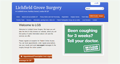Desktop Screenshot of lichfieldgrovesurgery.nhs.uk